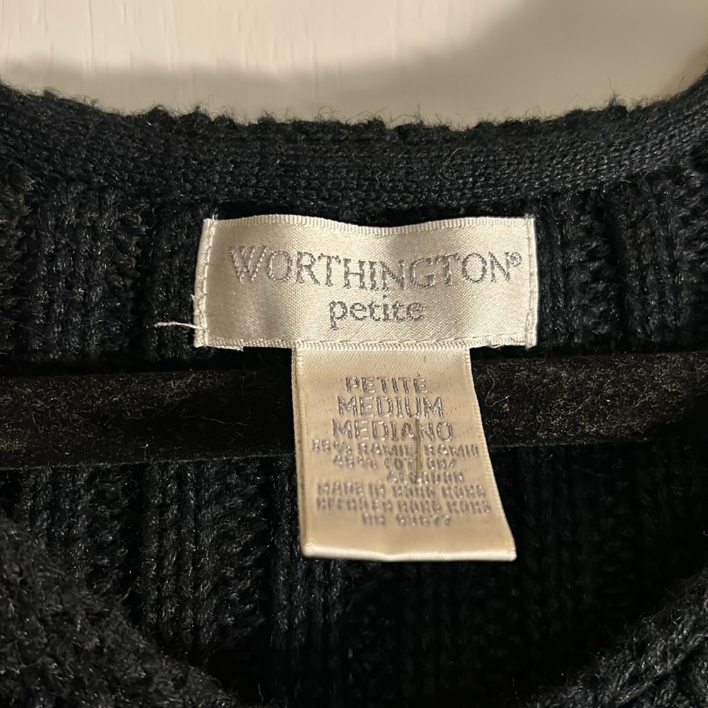 Worthington V-neck Cable Sweater - Picture 4 of 4